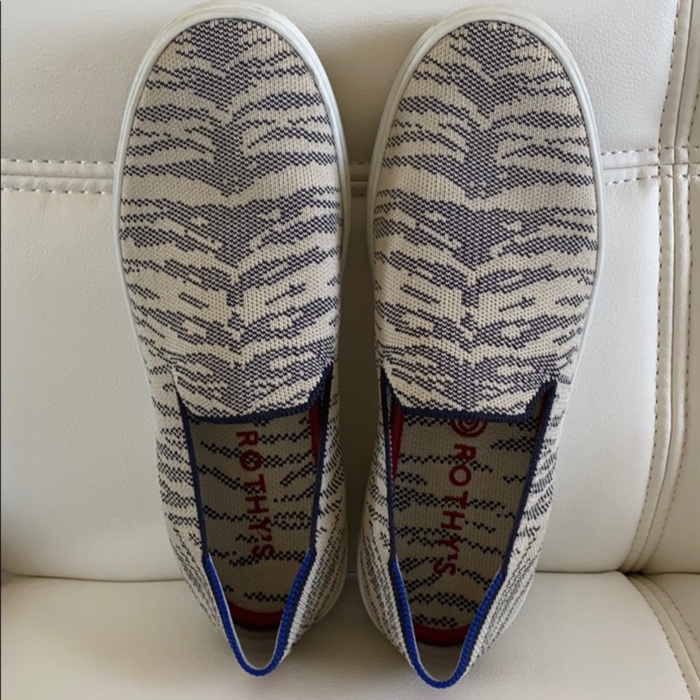 Rothy’s Maritime Tiger Sneakers Retired Sz 8.5 EUC